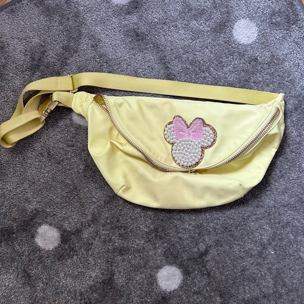 Stoney Clover Lane jumbo Fanny pack yellow with SCL Disney patch